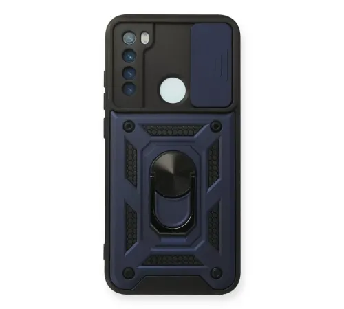 Redmi Note 8 Kılıf Pars Lens Yüzüklü Silikon - Lacivert