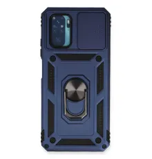 Redmi Note 10 Kılıf Pars Lens Yüzüklü Silikon - Lacivert