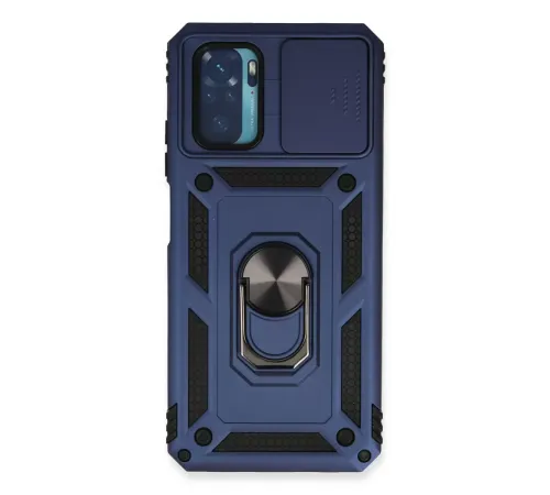 Redmi Note 10 Kılıf Pars Lens Yüzüklü Silikon - Lacivert