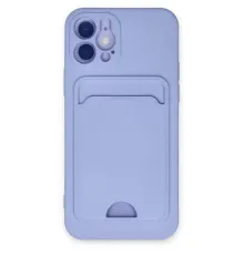 Apple iPhone 12 Kılıf Kelvin Kartvizitli Silikon - Lila