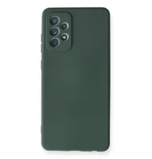 Samsung Galaxy A72 Kılıf Nano içi Kadife Silikon - Koyu Yeşil