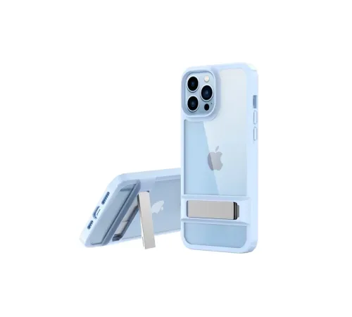 Apple iPhone 13 Pro Kılıf Rolet Stand Kapak - Sierra Blue