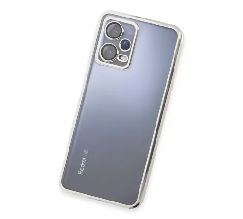 Xiaomi Redmi Note 12 Pro 5G Kılıf Lensli Silikon - Gümüş