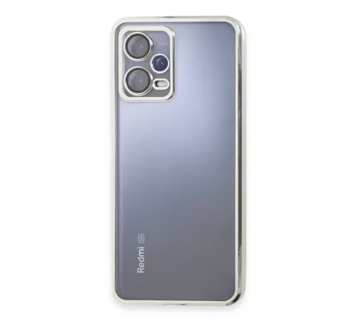 Xiaomi Redmi Note 12 Pro 5G Kılıf Lensli Silikon - Gümüş