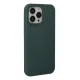 Apple iPhone 14 Pro Max Kılıf Nano içi Kadife Silikon - Koyu Yeşil