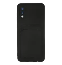 Samsung Galaxy A02 Kılıf Kelvin Kartvizitli Silikon - Siyah