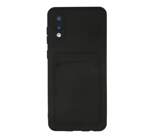 Samsung Galaxy A02 Kılıf Kelvin Kartvizitli Silikon - Siyah