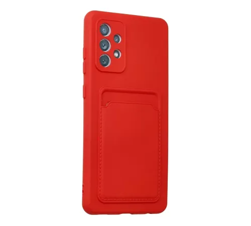 Samsung Galaxy A32 Kılıf Kelvin Kartvizitli Silikon - Kırmızı