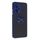 Xiaomi Redmi Note 12 Pro 5G Kılıf Montreal Yüzüklü Silikon Kapak - Lacivert