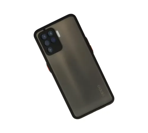 Reno 5 Lite Kılıf Montreal Silikon Kapak - Siyah