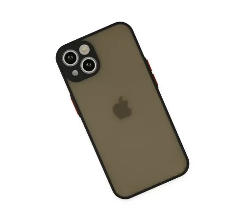Apple iPhone 15 Kılıf Montreal Silikon Kapak - Siyah