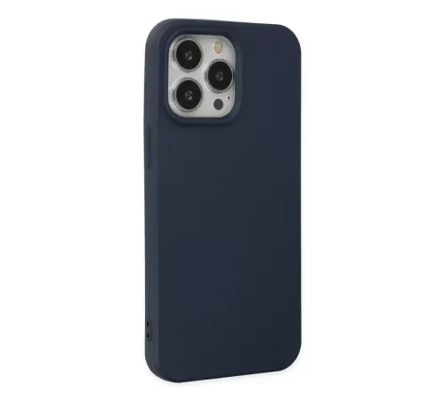 Apple iPhone 15 Pro Kılıf Nano içi Kadife Silikon - Lacivert