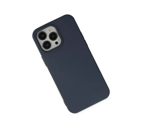 Apple iPhone 15 Pro Kılıf Nano içi Kadife Silikon - Lacivert