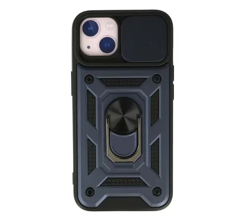Apple iPhone 15 Kılıf Pars Lens Yüzüklü Silikon - Lacivert