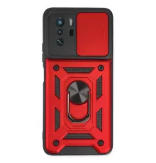 Xiaomi Poco X3 GT Kılıf Pars Lens Yüzüklü Silikon - Kırmızı