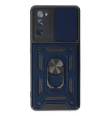 Samsung Galaxy S20 FE Kılıf Pars Lens Yüzüklü Silikon - Lacivert
