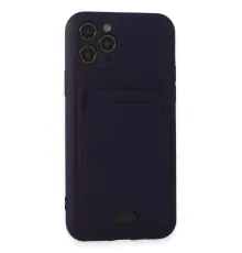 Apple iPhone 11 Pro Kılıf Kelvin Kartvizitli Silikon - Derin Mor