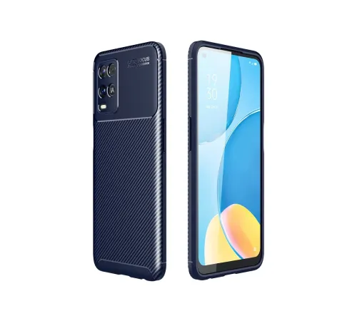 A54 4G Kılıf Auto Focus Karbon Kapak - Lacivert