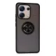 Xiaomi Redmi Note 13 4G Kılıf Montreal Yüzüklü Silikon Kapak - Siyah
