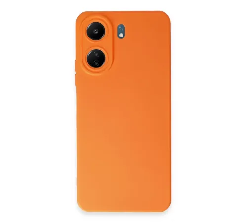 Xiaomi Redmi 13C Kılıf Nano içi Kadife Silikon - Turuncu