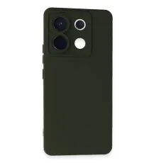 Redmi Note 13 Pro 5G Kılıf Nano içi Kadife Silikon - Koyu Yeşil