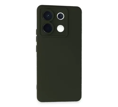 Redmi Note 13 Pro 5G Kılıf Nano içi Kadife Silikon - Koyu Yeşil