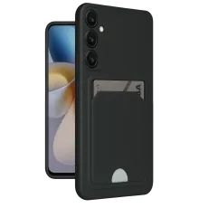 Samsung Galaxy A55 5G Kılıf Kelvin Kartvizitli Silikon - Siyah