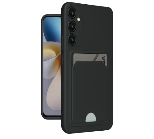 Samsung Galaxy A55 5G Kılıf Kelvin Kartvizitli Silikon - Siyah