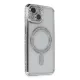 Apple iPhone 13 Kılıf Joke Simli Magneticsafe Kılıf - Gümüş
