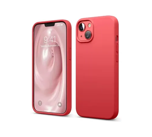 Apple iPhone 14 Kılıf First Silikon - Kırmızı