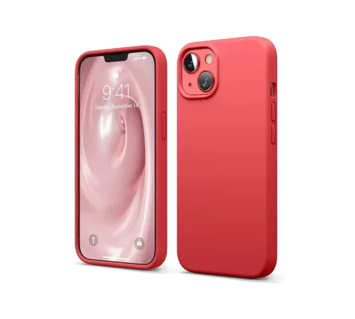 Apple iPhone 14 Kılıf First Silikon - Kırmızı
