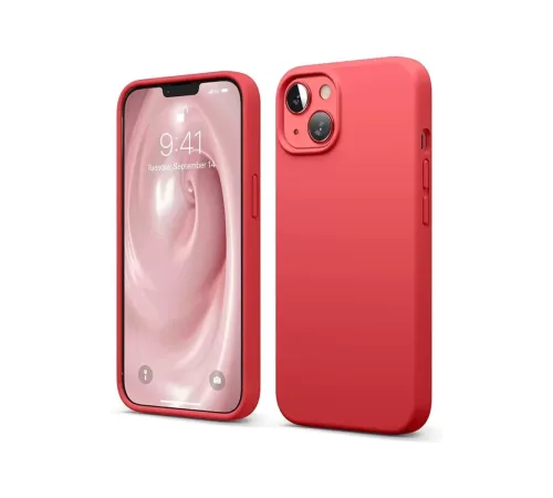 Apple iPhone 14 Kılıf First Silikon - Kırmızı