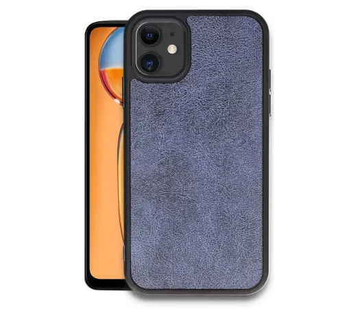 Apple iPhone 11 Kılıf Aras Deri Kapak - Lacivert