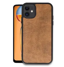 Apple iPhone 11 Kılıf Aras Deri Kapak - Taba