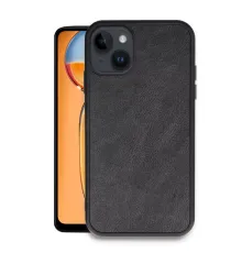 Apple iPhone 14 Kılıf Aras Deri Kapak - Siyah