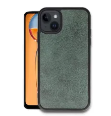 Apple iPhone 14 Kılıf Aras Deri Kapak - Koyu Yeşil
