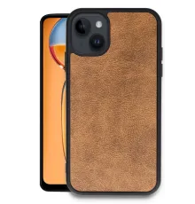 Apple iPhone 14 Kılıf Aras Deri Kapak - Taba