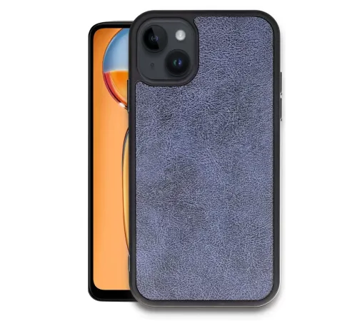 Apple iPhone 15 Kılıf Aras Deri Kapak - Lacivert