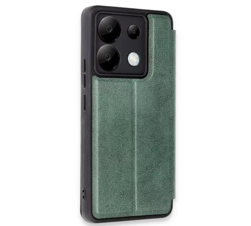 Xiaomi Redmi Note 13 Pro 5G Kılıf Flip Cover - Koyu Yeşil