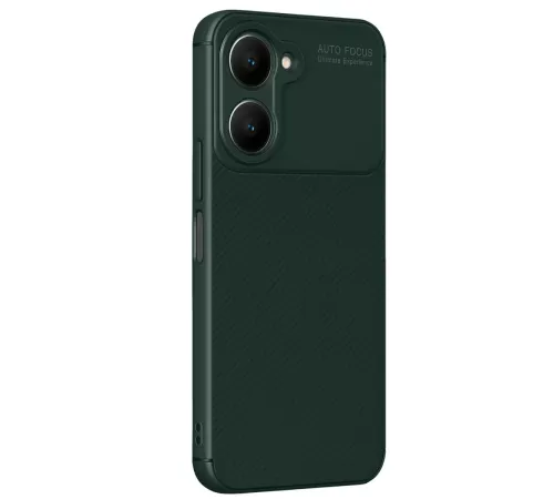 Vivo Y18 Kılıf Auto Focus Karbon Kapak - Koyu Yeşil