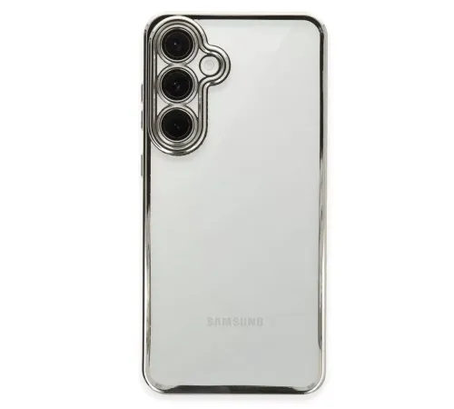 Samsung Galaxy S24 FE Kılıf Lensli Silikon - Gümüş