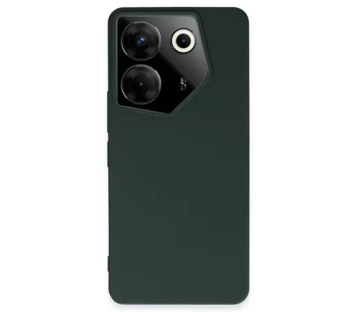 Tecno Camon 20 Pro 5G Kılıf First Silikon - Koyu Yeşil