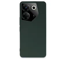 Tecno Camon 20 Pro 5G Kılıf First Silikon - Koyu Yeşil