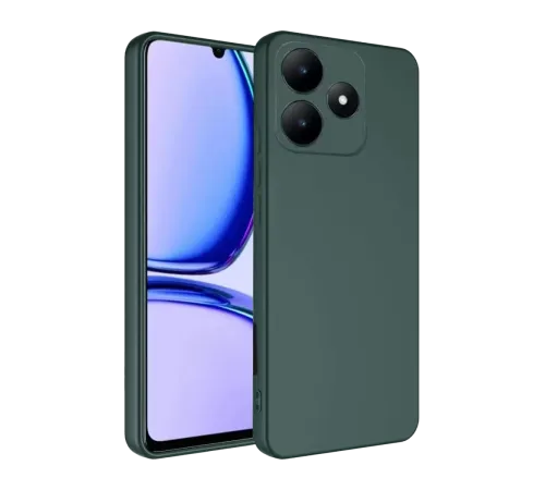 Realme C61 Kılıf First Silikon - Koyu Yeşil