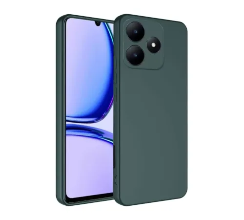 Realme C61 Kılıf First Silikon - Koyu Yeşil