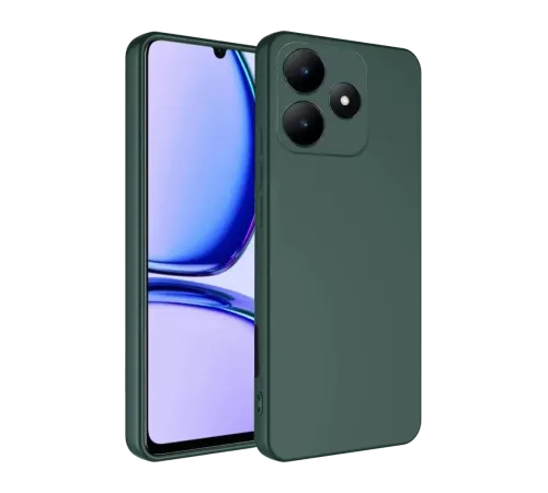 Realme C61 Kılıf First Silikon - Koyu Yeşil