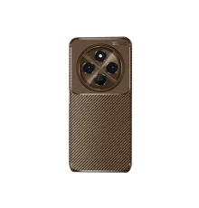 Redmi 14C Kılıf Auto Focus Karbon Kapak - Kahverengi
