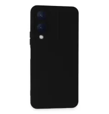 Vivo Y17S Kılıf Nano içi Kadife Silikon - Siyah