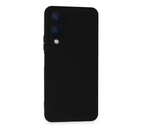Vivo Y17S Kılıf Nano içi Kadife Silikon - Siyah