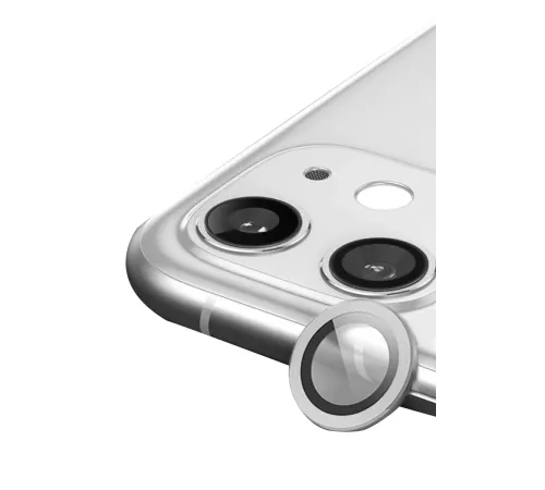 Apple iPhone 11 Raze Metal Kamera Lens - Gümüş